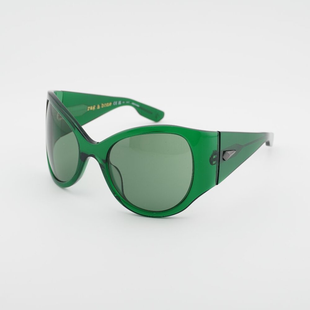 Rag & Bone RNB6004/S 01ED QT Sunglasses Green Butterfly Frame, Green Lenses